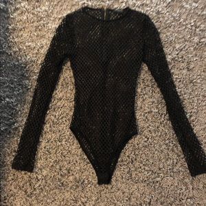 Fishnet body suit